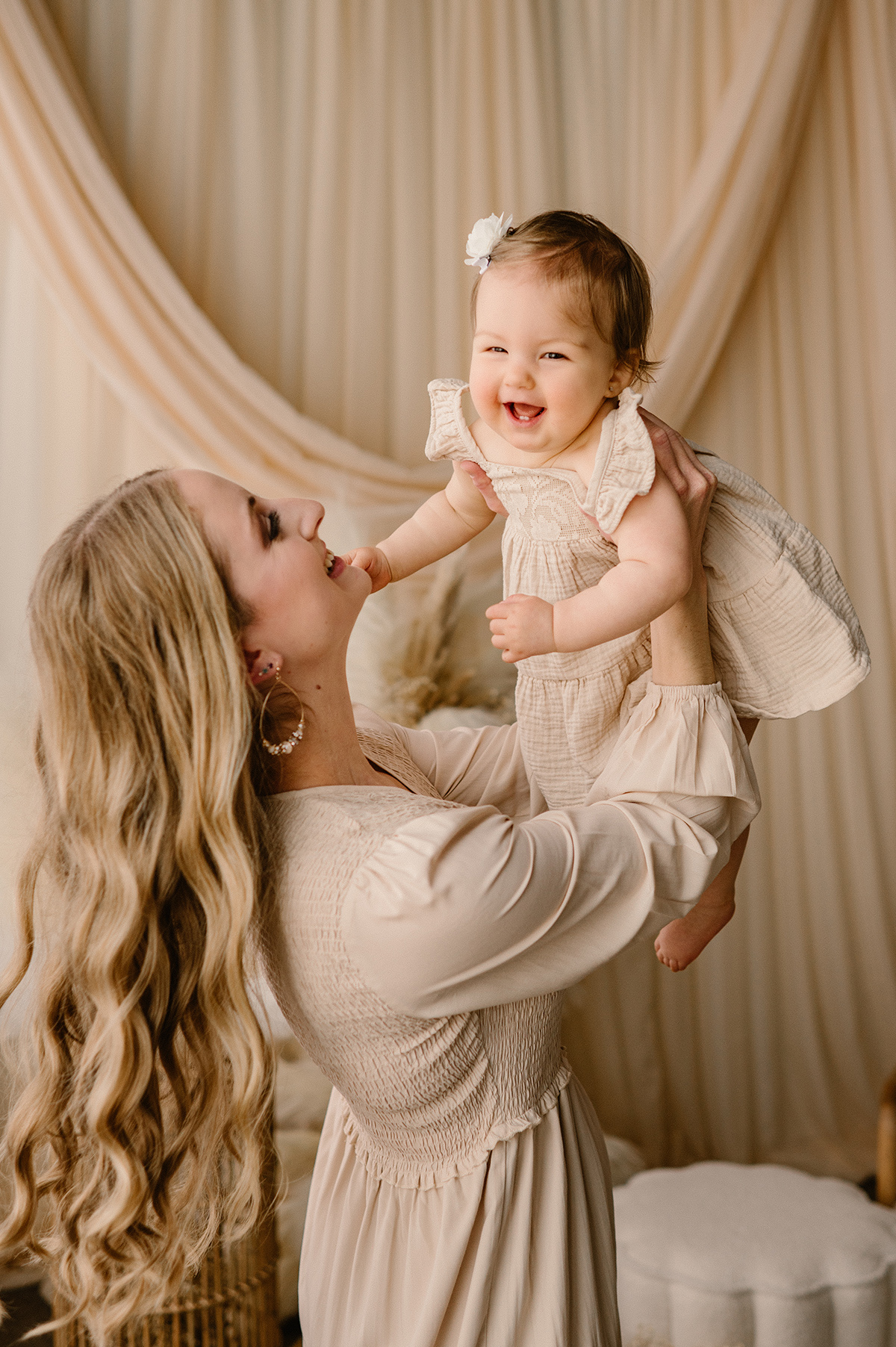 Mother and Daughter at Carrie J's studio